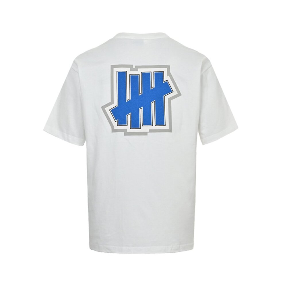 Undefeated Blue Print White Short-Sleeved T-Shirt